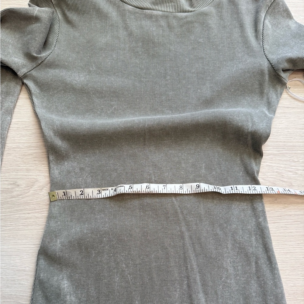 Young, Fabulous and Broke Mock Neck Midi Dress in Sage Green - Picture 9 of 12